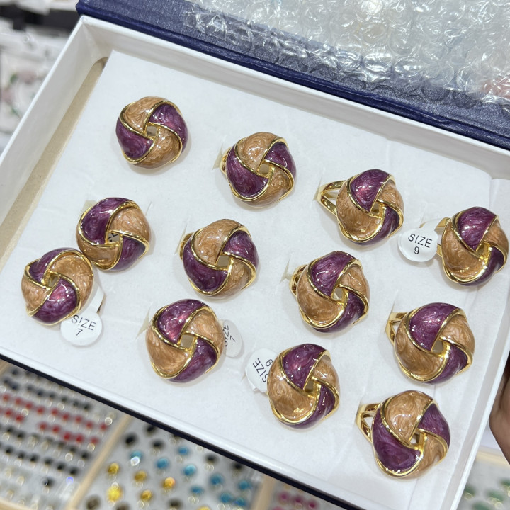 Anelli Bijoux in Acciaio Inossidabile Confezione da 12pz MOD.377