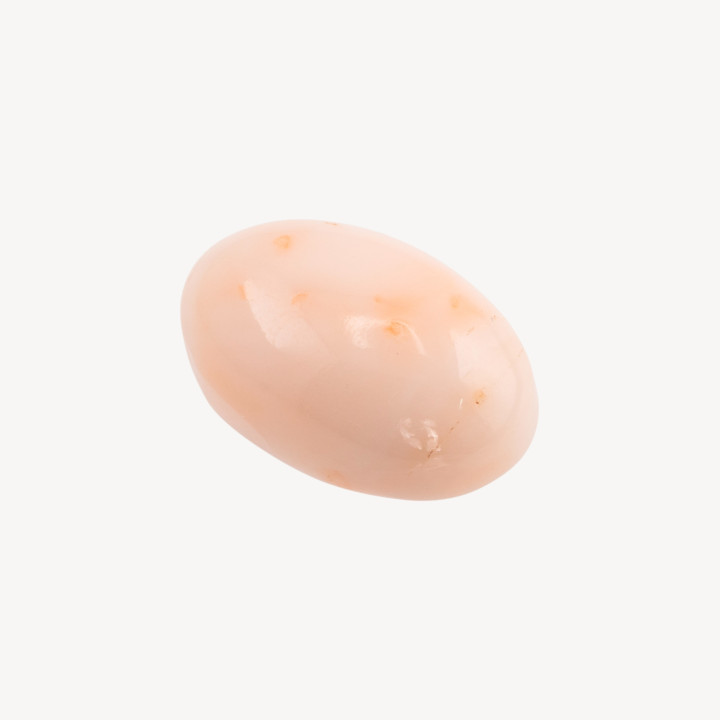 Cabochon di Corallo Rosa Italiano Naturale Premium Sasso 19,5x10mm 1pz