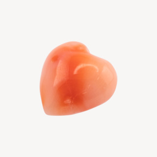 Cabochon di Corallo Rosso Italiano Naturale Premium Cuore 11,5x7,5mm 1pz