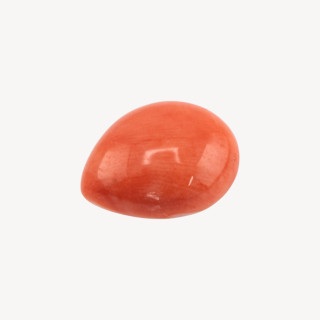 Cabochon di Corallo Rosso Italiano Naturale Premium Goccia Liscia 13x5mm 1pz
