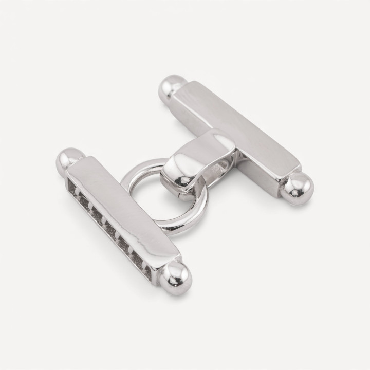 Chiusura Di Argento 925 Multifilo A Barretta 1pz Rodiato