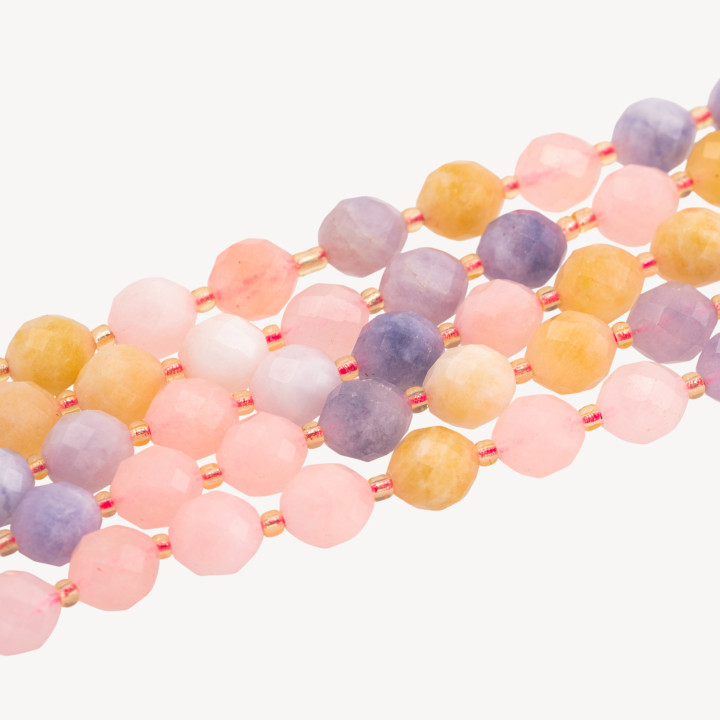 Giada Berillo Morganite Taglio Rigido Oliva Sfaccettata 9x12m