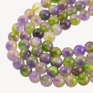 Giada Candy Verde e Viola Tondo Liscio 10mm