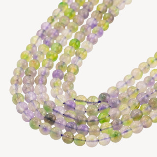 Giada Candy Verde e Viola Tondo Liscio 6mm