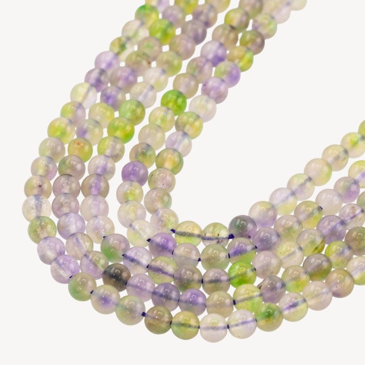 Giada Candy Verde e Viola Tondo Liscio 6mm