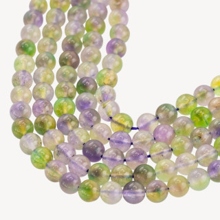 Giada Candy Verde e Viola Tondo Liscio 8mm