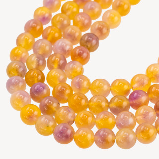 Giada Candy Viola e Gialla Tondo Liscio 10mm