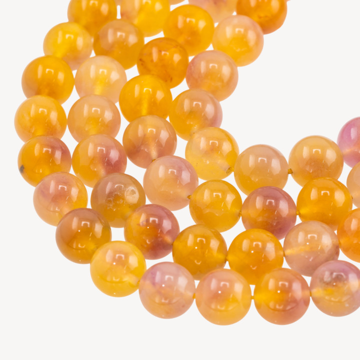 Giada Candy Viola e Gialla Tondo Liscio 12mm