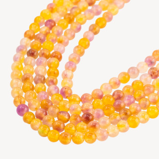 Giada Candy Viola e Gialla Tondo Liscio 6mm