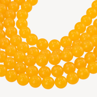 Giada Ghiaccio (Icy Jade) Giallo Tondo Liscio 10mm