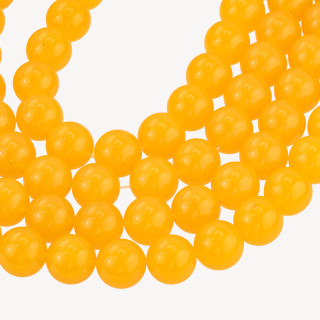 Giada Ghiaccio (Icy Jade) Giallo Tondo Liscio 12mm