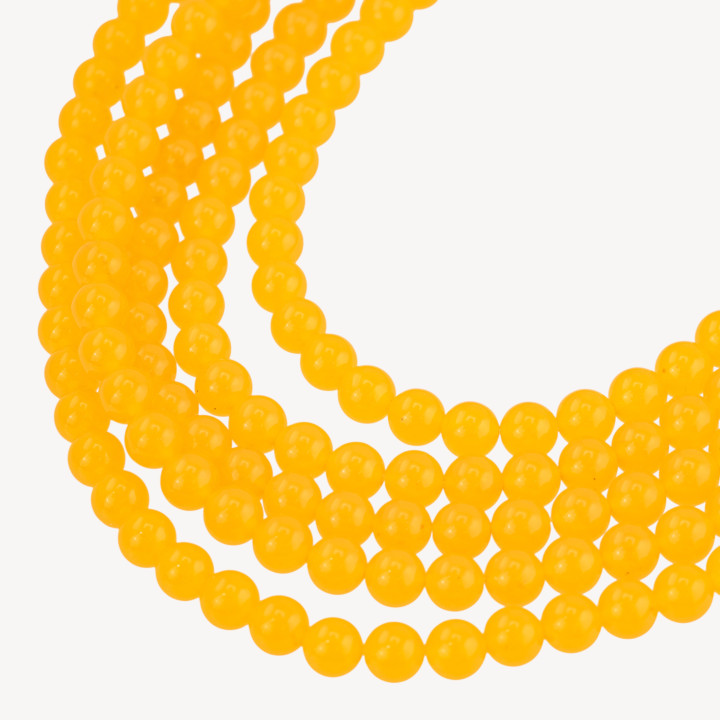 Giada Ghiaccio (Icy Jade) Giallo Tondo Liscio 6mm