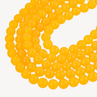 Giada Ghiaccio (Icy Jade) Giallo Tondo Liscio 8mm