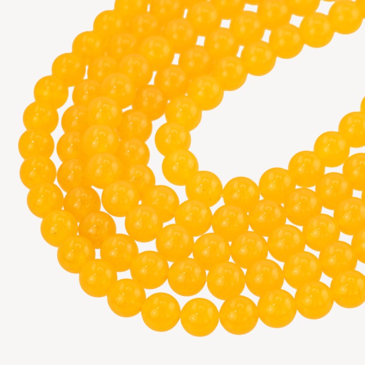 Giada Ghiaccio (Icy Jade) Giallo Tondo Liscio 8mm