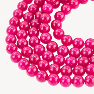 Giada Ghiaccio (Icy Jade) Ruby Tondo Liscio 10mm