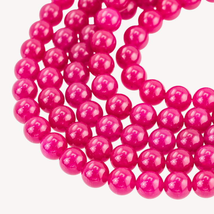 Giada Ghiaccio (Icy Jade) Ruby Tondo Liscio 10mm