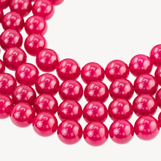 Giada Ghiaccio (Icy Jade) Ruby Tondo Liscio 12mm