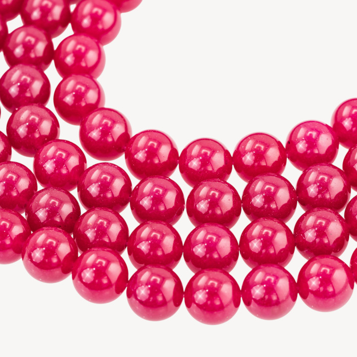 Giada Ghiaccio (Icy Jade) Ruby Tondo Liscio 12mm