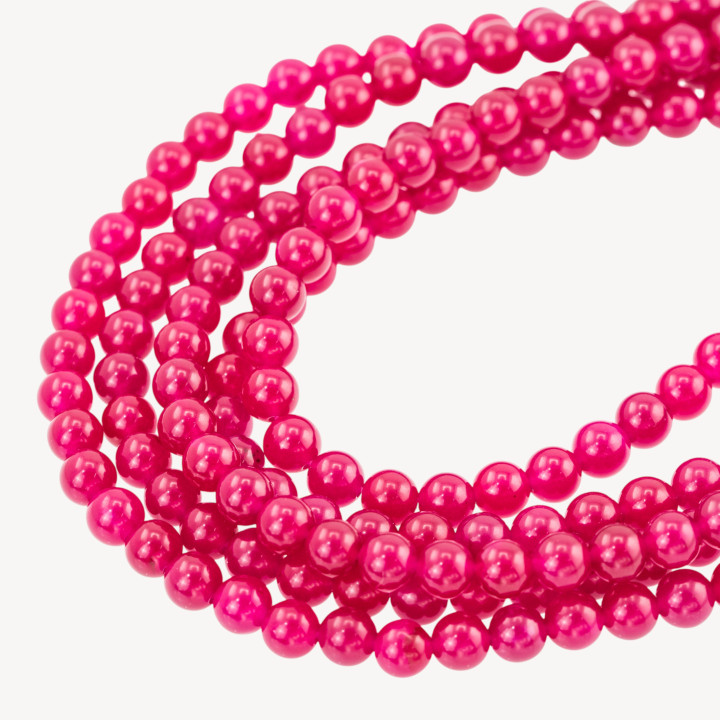 Giada Ghiaccio (Icy Jade) Ruby Tondo Liscio 6mm