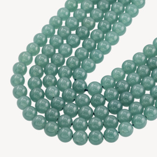 Giada Ghiaccio (Icy Jade) Verde Grigio Tondo Liscio 8mm