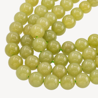 Giada Ghiaccio (Icy Jade) Verde Oliva Tondo Liscio 12mm