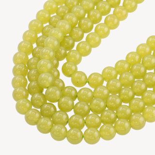 Giada Ghiaccio (Icy Jade) Verde Oliva Tondo Liscio 8mm