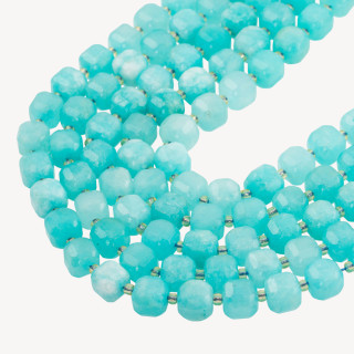 Giada Taglio Rigido Cubo Sfaccettato 10mm Amazonite