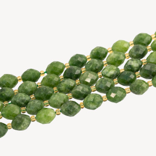 Giada Taglio Rigido Oliva Sfaccettata 8x10mm Giada Birmana