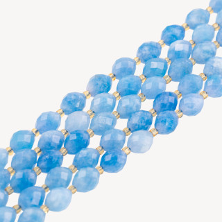 Giada Taglio Rigido Oliva Sfaccettata 8x10mm Giada Celeste