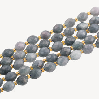 Giada Taglio Rigido Oliva Sfaccettata 8x10mm Giada Grigia