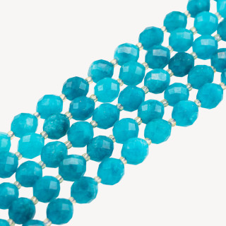 Giada Turchese Taglio Rigido Oliva Sfaccettata 9x12mm Effetto Amazonite