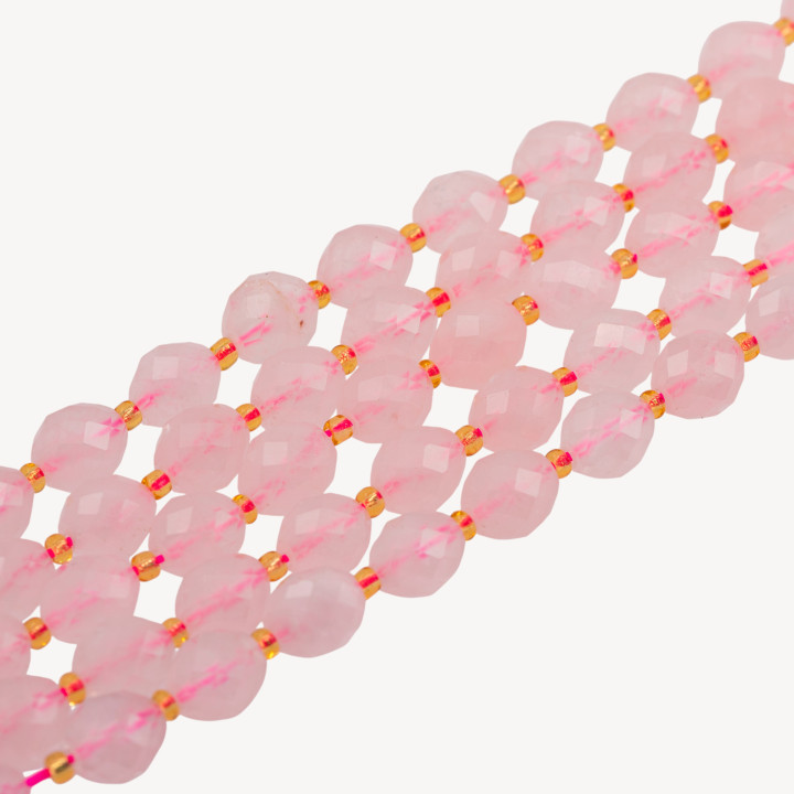 Quarzo Rosa Taglio Rigido Oliva Sfaccettata 9x12m