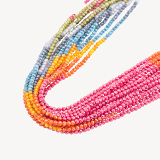 Zirconi Perline Sfaccettate Gradient 2mm Arcobaleno