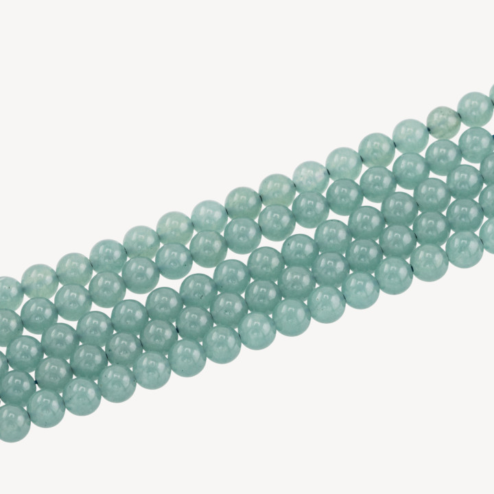 Giada Ghiaccio (Icy Jade) Verde Grigio Tondo Liscio 6mm