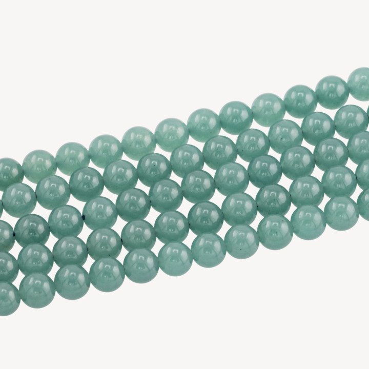 Giada Ghiaccio (Icy Jade) Verde Grigio Tondo Liscio 8mm