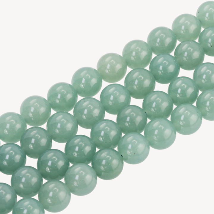 Giada Ghiaccio (Icy Jade) Verde Grigio Tondo Liscio 12mm