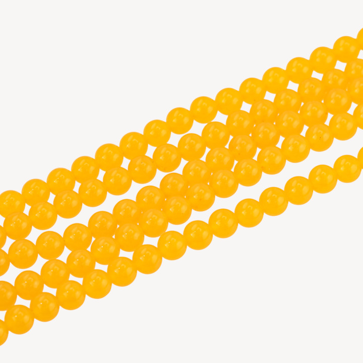 Giada Ghiaccio (Icy Jade) Giallo Tondo Liscio 6mm