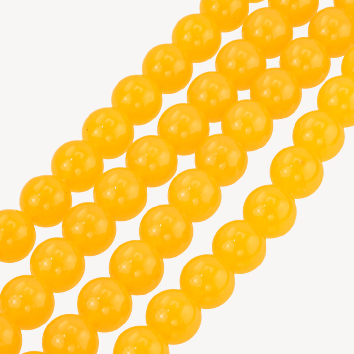 Giada Ghiaccio (Icy Jade) Giallo Tondo Liscio 12mm