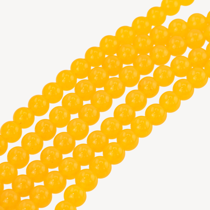 Giada Ghiaccio (Icy Jade) Giallo Tondo Liscio 8mm