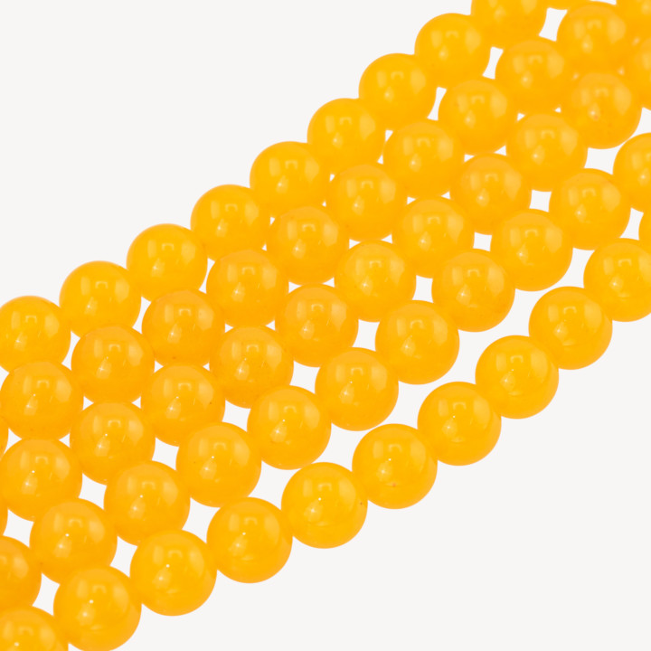 Giada Ghiaccio (Icy Jade) Giallo Tondo Liscio 10mm