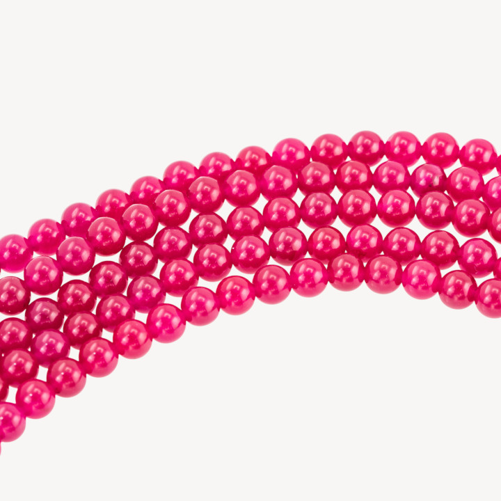 Giada Ghiaccio (Icy Jade) Ruby Tondo Liscio 6mm