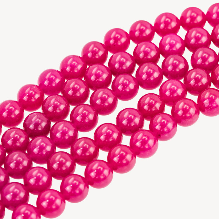 Giada Ghiaccio (Icy Jade) Ruby Tondo Liscio 10mm