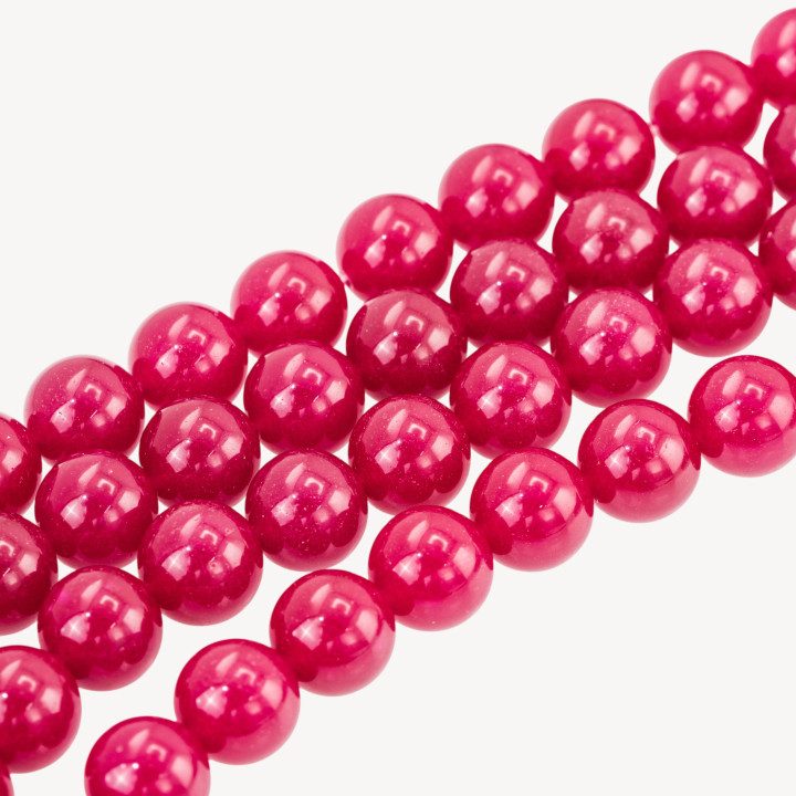 Giada Ghiaccio (Icy Jade) Ruby Tondo Liscio 12mm