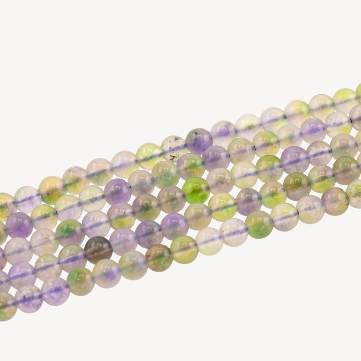 Giada Candy Verde e Viola Tondo Liscio 6mm
