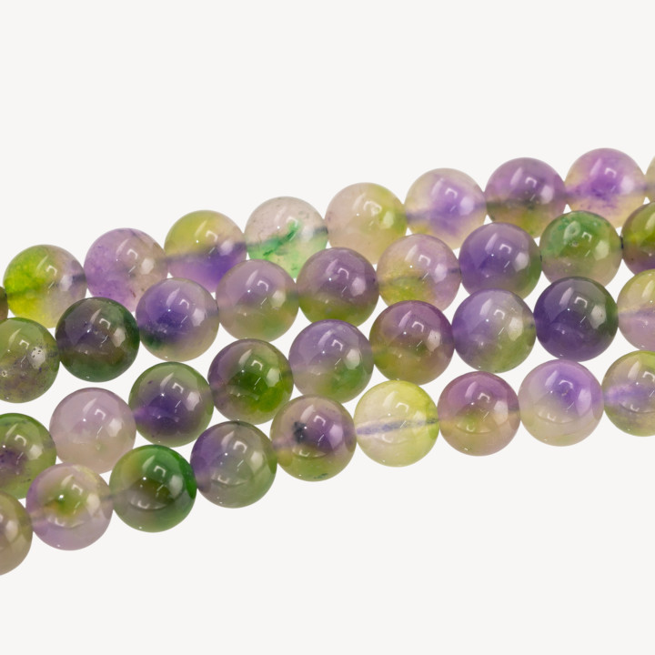 Giada Candy Verde e Viola Tondo Liscio 10mm