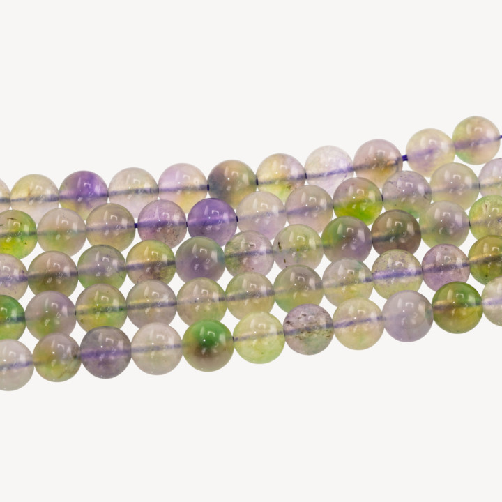 Giada Candy Verde e Viola Tondo Liscio 8mm
