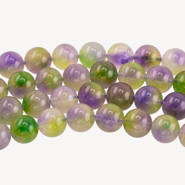 Giada Candy Verde e Viola Tondo Liscio 12mm