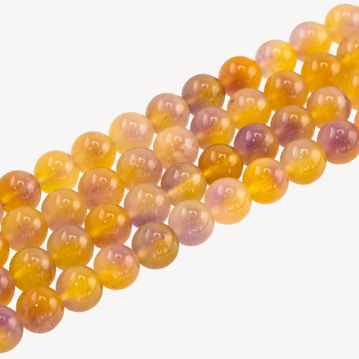 Giada Candy Viola e Gialla Tondo Liscio 10mm