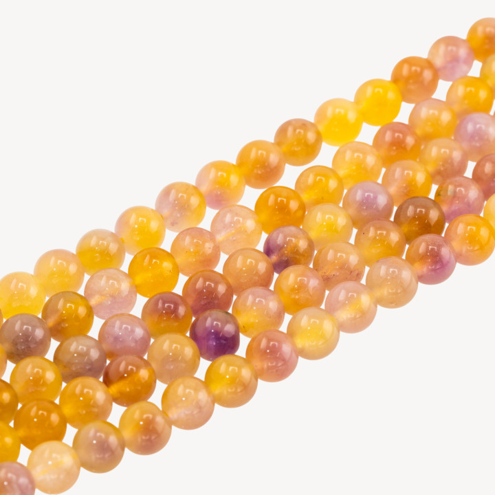 Giada Candy Viola e Gialla Tondo Liscio 8mm