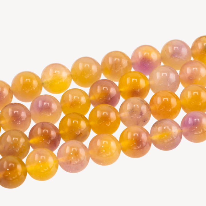 Giada Candy Viola e Gialla Tondo Liscio 12mm